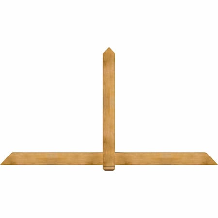 Ekena Millwork Eugene Rough Sawn Timber Gable Bracket, Western Red Cedar, 108"W x 58"H x 6"D x 6"F, 13/12 Pitch GBW108X58X0606EUG00RWR